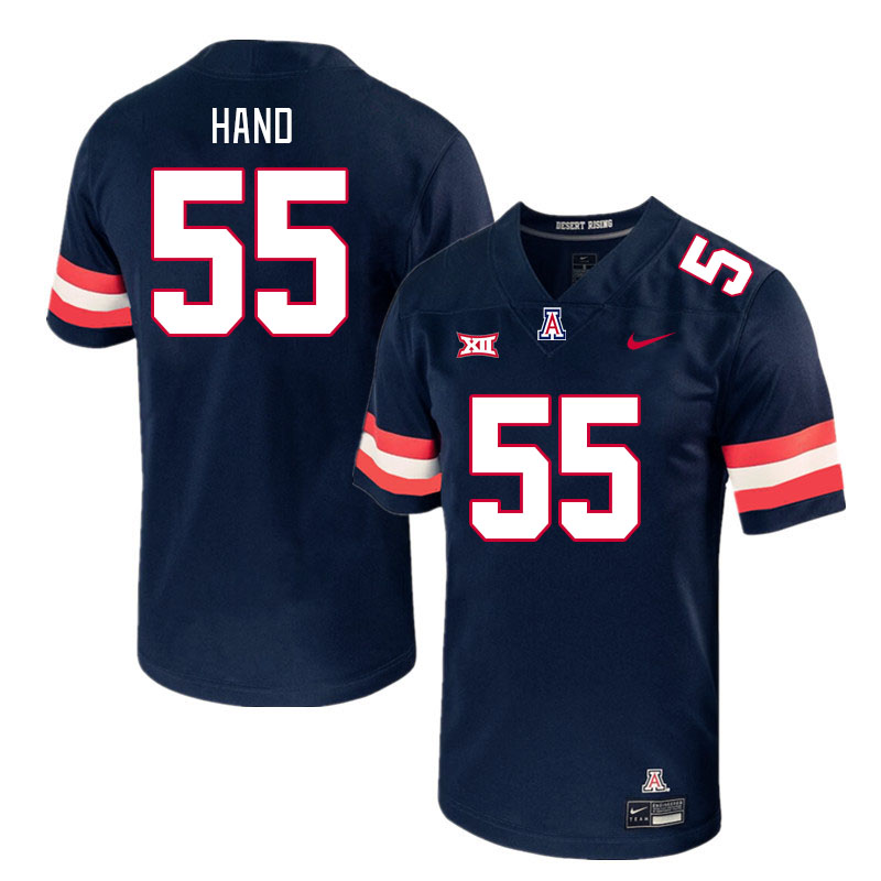 Arizona Wildcats #55 JT Hand Big 12 Conference College Football Jerseys Stitched Sale-Navy